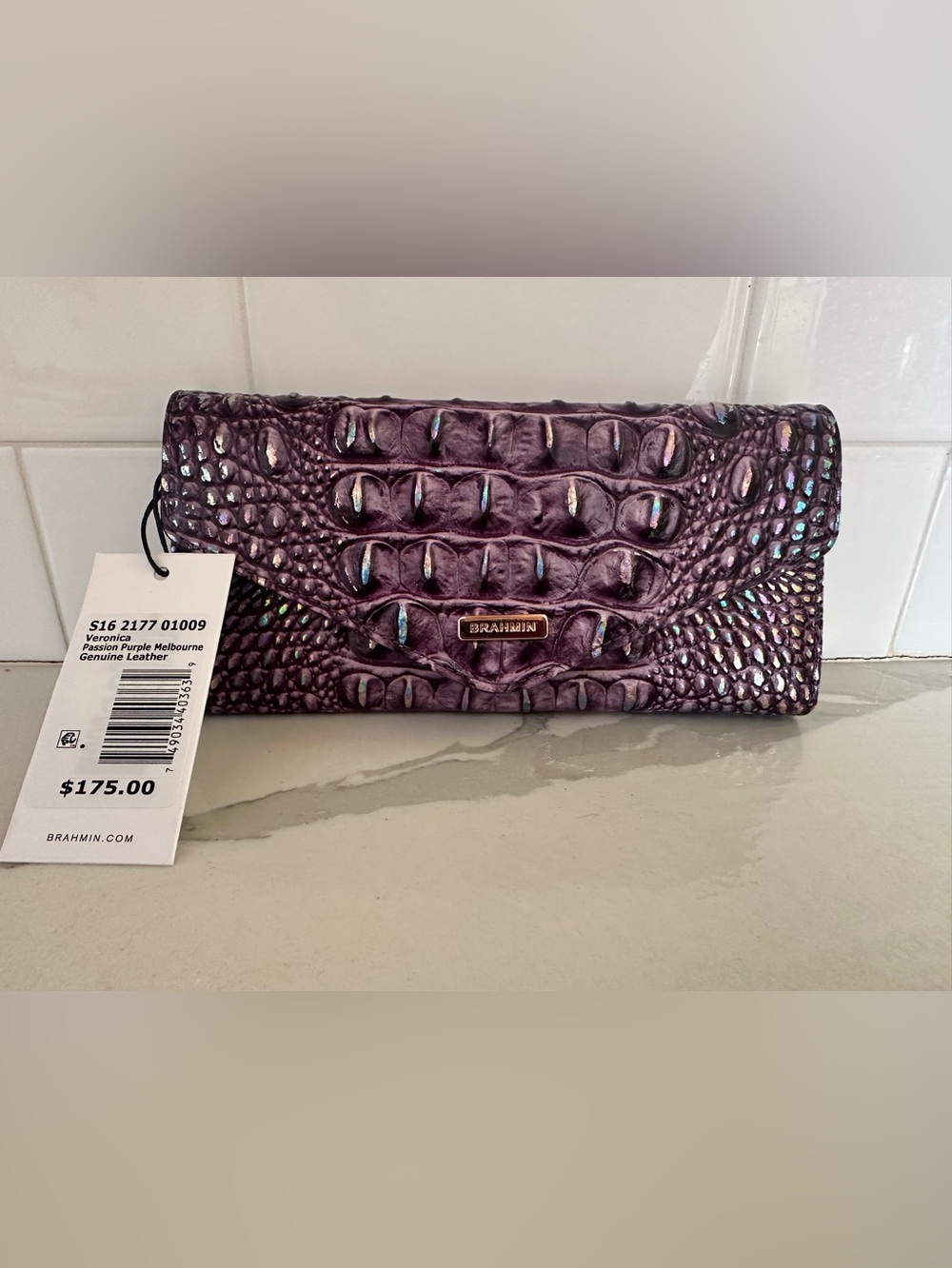 Brahmin  Veronica purple passion Melbourne leather Iridescent